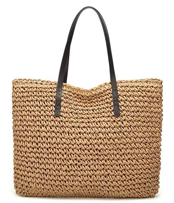 Straw Woven Tote Bag